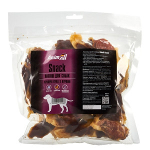 Ласощі AnimAll Snack вуха кролика з куркою для собак, 500 г