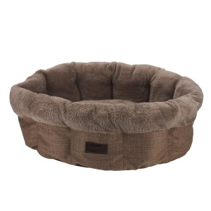 Лежак AnimAll Mary S Brown для собак, коричневий, 50?50?15 см