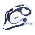 AnimAll Рулетка-повідець з диспенсером ХL до 50 кг/8 метрів, біла