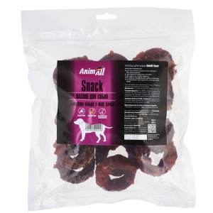 Ласощі AnimAll Snack гарбузові кільця з філе качки для собак, 500 г