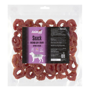 Ласощі AnimAll Snack качині кільця для собак, 500г