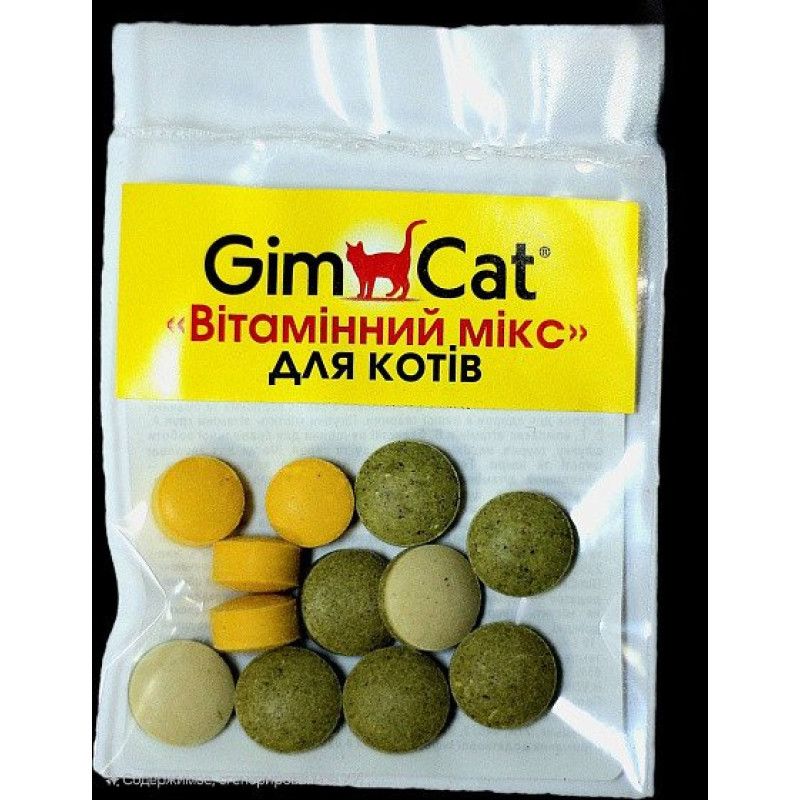 Витамины GimCat «Витаминный микс» для кошек, 12 шт