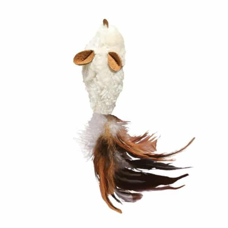 Іграшка для котів KONG Refillables Feather Mouse Миша з пір'ям містить змінний блок із котячою м'ятою