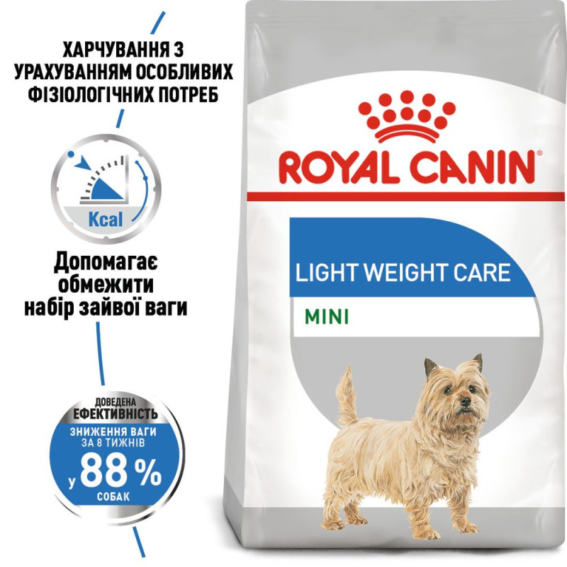 Сухой корм для собак ROYAL CANIN MINI LIGHT WEIGHT CARE малых пород с склонностью к лишнему весу, 3 кг