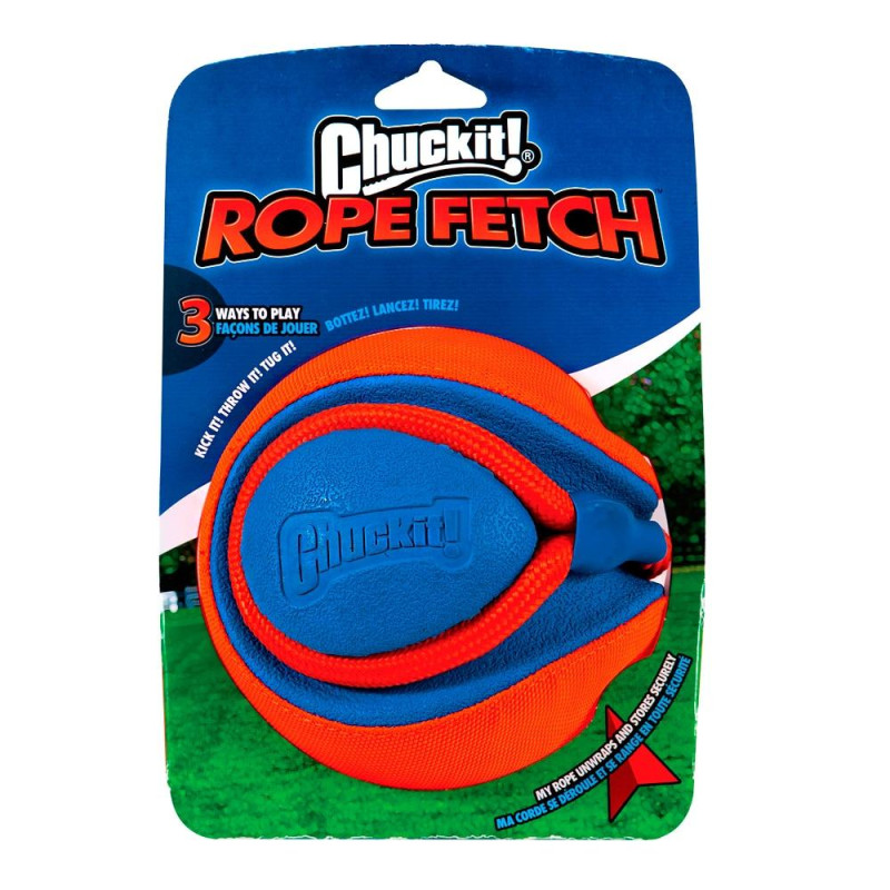 Игрушка CHUCKIT! ROPE FETCH легкий мяч на веревке для собак