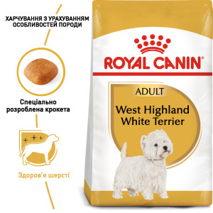 Сухий корм для собак ROYAL CANIN WESTIE ADULT породи Вест-Хайленд-Уайт-тер'єр, 3 кг