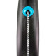 Рулетка Flexi Black Design для собак, трос, розмір XS, 3 м (синя)