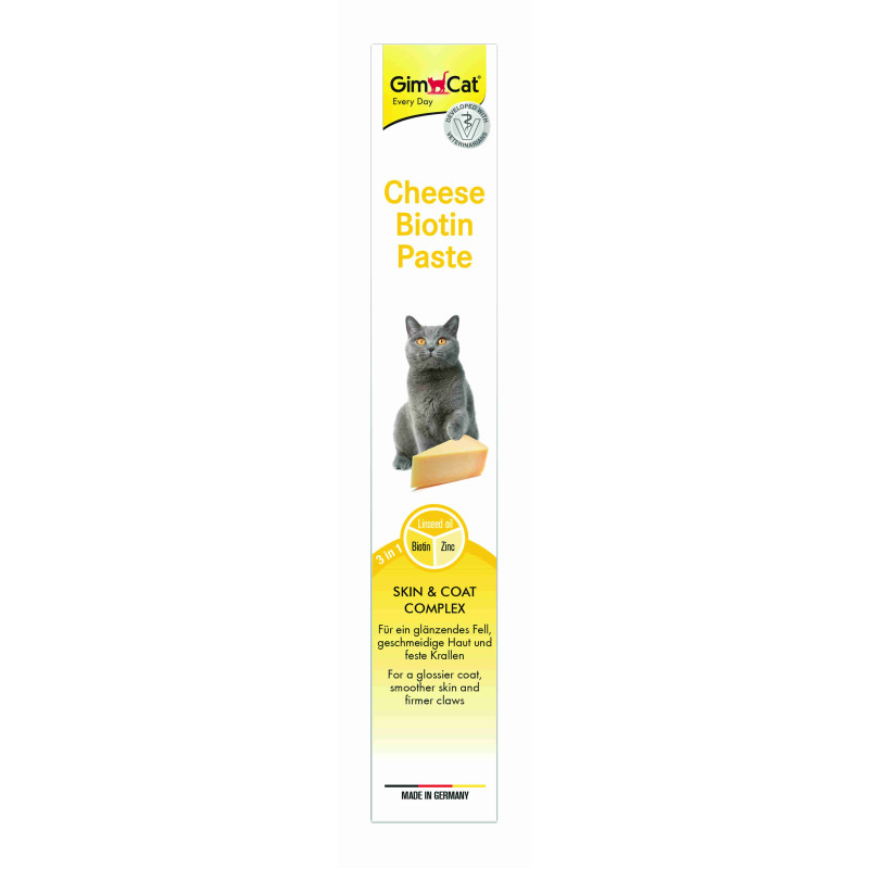 Паста для котів GimCat Cheese Biotin Paste cирна з біотином, 100 г