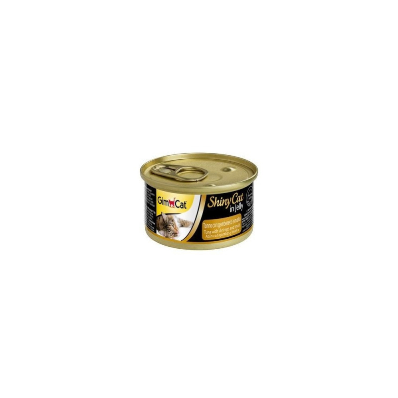 Вологий корм GimCat Shiny Cat для котів, креветки і мальт, 70 г