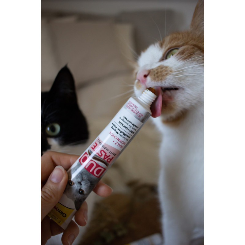 Паста для кошек с чувствительным пищеварением GimCat DUO PASTE Anti-hairball malt with chicken мальт и курица, 50 г