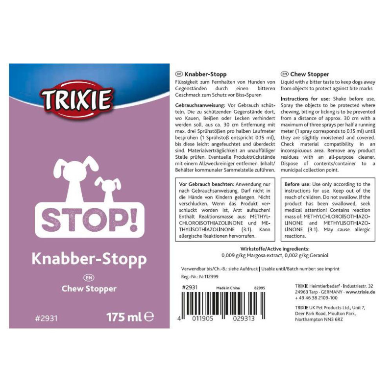 Засіб Trixie Stop! для котів і собак для відлякування від погризів спрей 175 мл