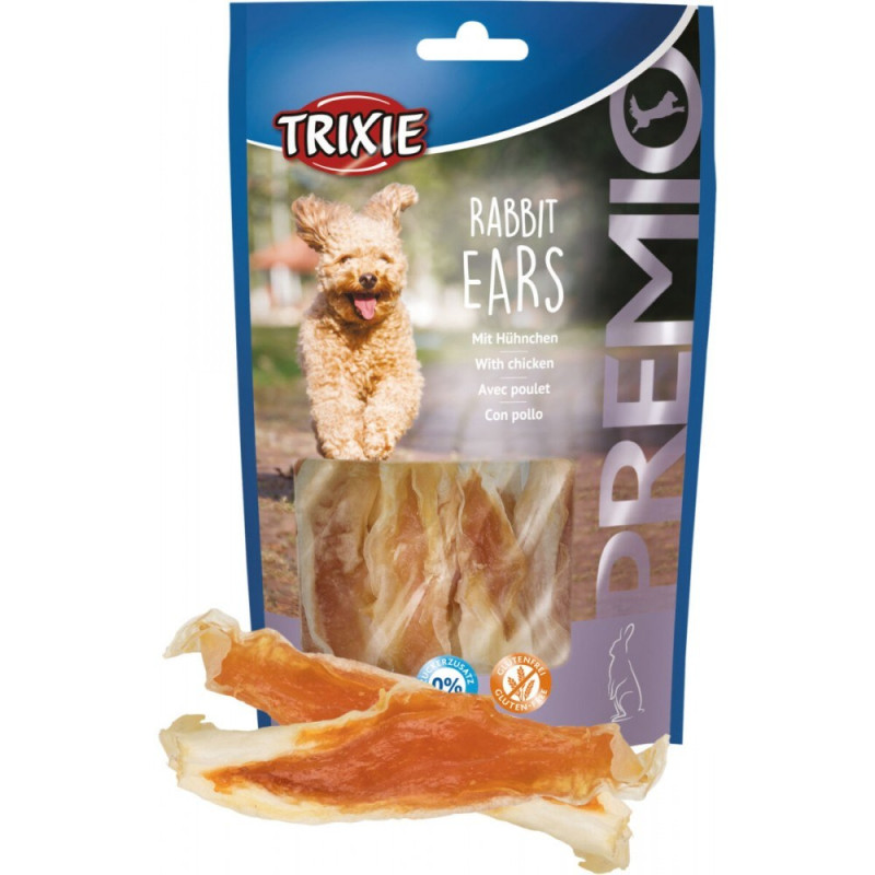 Ласощі Trixie Premio Rabbit Ears для собак вушка кролика та філе курки 80 г