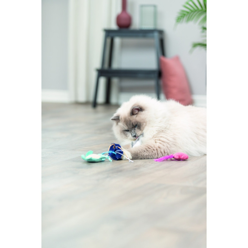 Іграшка Trixie Морські звірі плюш з котячою м'ятою для котів 5–8 см