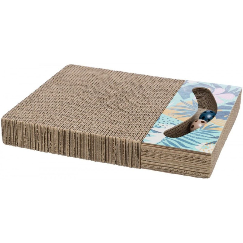 Дряпка Trixie з двома кульками та котячою м'ятою, картон, 38x5x30 см (різнокольрова)