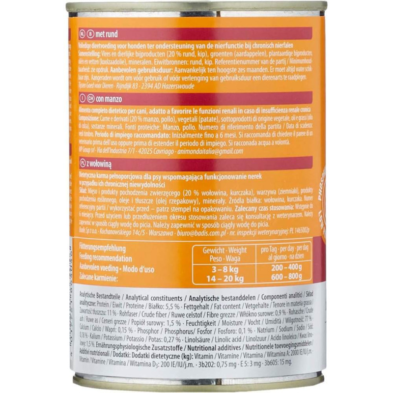 Корм вологий ветеринарний для собак Integra Protect Renal with Beef моно яловичина, при хворобах нирок, 400 г