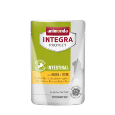 Кoрм влaжный вeтeринaрный для кoшeк Integra Protect Intestinal с кyрицeй + рисoм при зaбoлeвaниях ЖКТ, пayч, 85 г