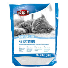 Наполнитель туалета для кошек Trixie Simple&Clean силикагелевый, 5 л