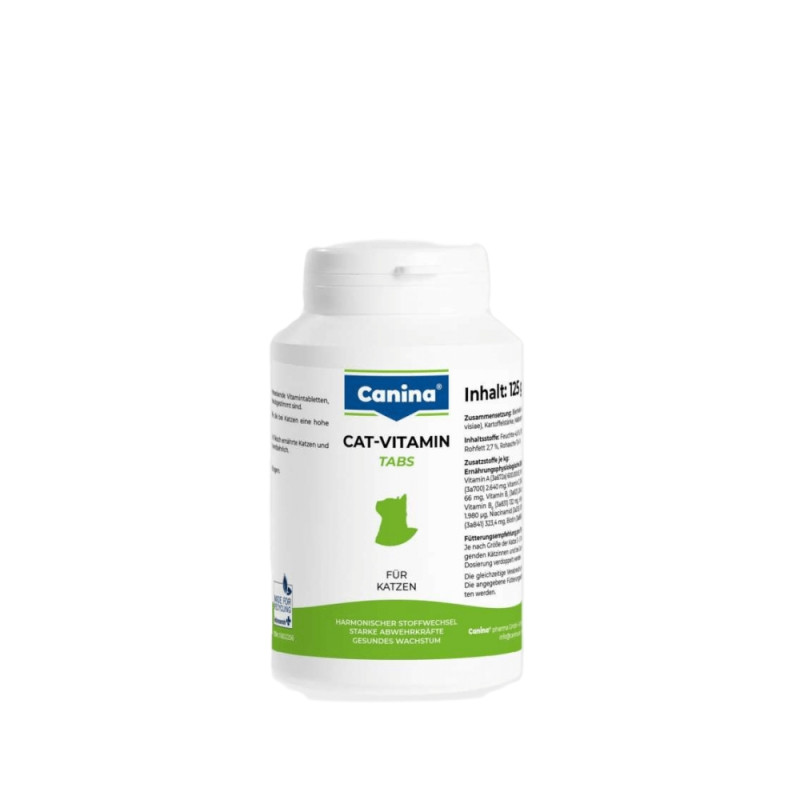 Вітаміни Canina Cat-Vitamin Tabs для котів, вітамінний комплекс, 125 г (250 табл)