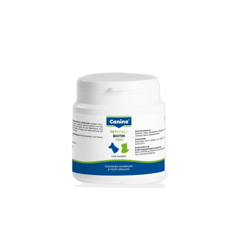 Вітаміни Canina Petvital Biotin-Tabs для вибагливих собак і котів, 100 г (50 табл)