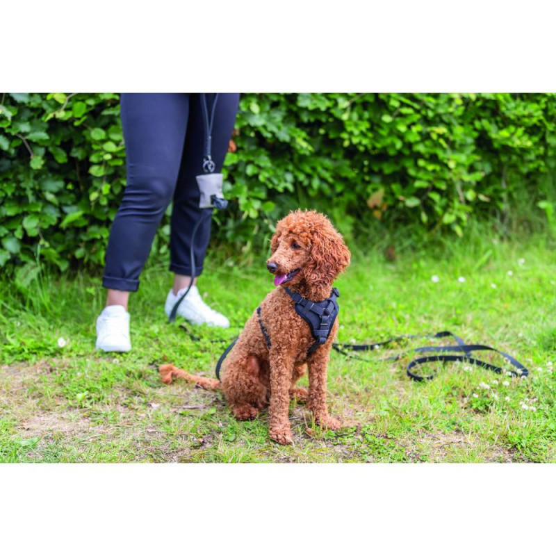 Шлея Trixie CityStyle H-harness для собак бавовна L–XL 75–120 см 25 мм чорна