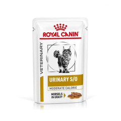 Вологий корм (в соусі) для котів ROYAL CANIN URINARY S/O MODERATE CALORIE для підтримки сечовивідних шляхів з помірною калорійністю, 85 г