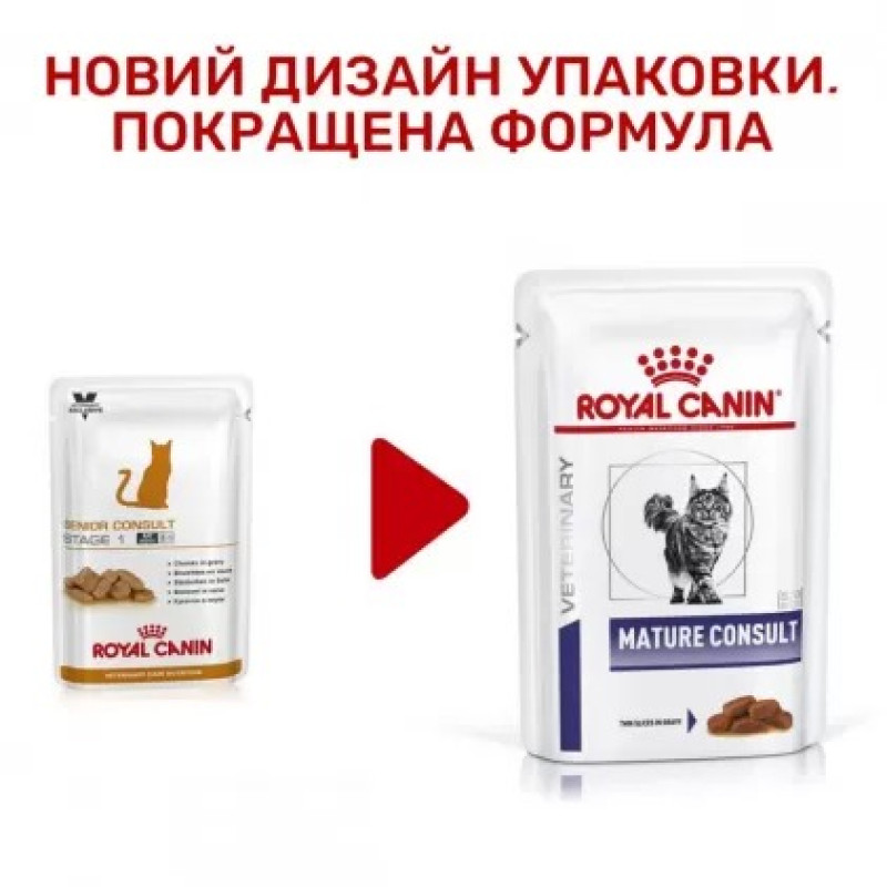 Влажный корм (в соусе) для котов ROYAL CANIN MATURE CONSULT для поддержки при старении, 85 г
