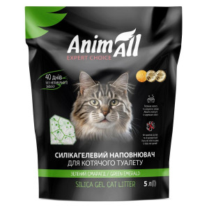 Силікагелевий наповнювач AnimAll Кристали смарагду, для котів, 5 л (2.1 кг)