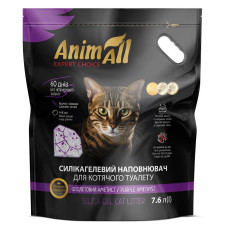 Силікагелевий наповнювач AnimAll Premium Кристали аметиста, для котів, 7.6 л (3.2 кг)