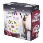 AnimAll TastyVit вітамінізовані ласощі з яловичиною для котів, 600шт (50пак х12шт)