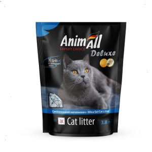 Силікагелевий наповнювач AnimAll АнімАлл Делюкс Блакитна долина, для котів, 3,8 л (1,6 кг)