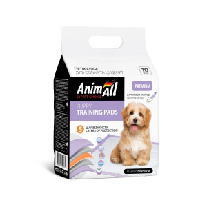 Пелюшки AnimAll Puppy Training Pads для собак і цуценят, з ароматом лаванди, 60?60 см, 10 шт