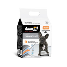 Пелюшки AnimAll Puppy Training Pads для собак і цуценят, з активованим вугіллям, 60?60 см, 10 шт
