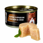AnimAll АнімАлл вологий корм для котів, курка з крабом, 85г