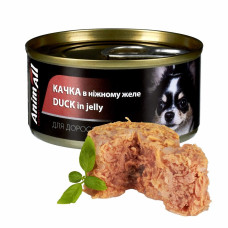 Вологий корм Animall АнімАлл качка в ніжному желе для собак, 85г