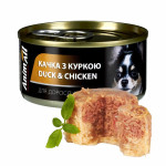 AnimAll АнімАлл вологий корм для собак, качка з куркою, 85г