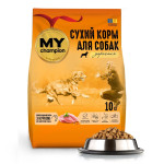MY champion повнораціонний сухий корм з куркою для собак, 10кг