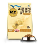MY champion повнораціонний сухий корм з куркою і розторопшею для котів, 10кг