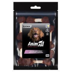 AnimAll PLATINUM Ласощі для собак Гантельки з качкою, 100 г
