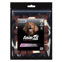 AnimAll PLATINUM Ласощі для собак Гантельки з качкою, 200 г
