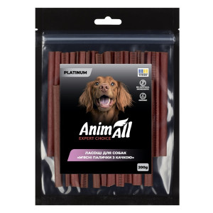 AnimAll PLATINUM Ласощі для собак М'ясні палички з качкою, 200 г