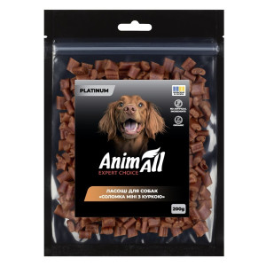 AnimAll PLATINUM Ласощі для собак Соломка міні з куркою 200 г