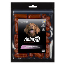 AnimAll PLATINUM Ласощі для собак Міні ковбаски з качкою 200 г