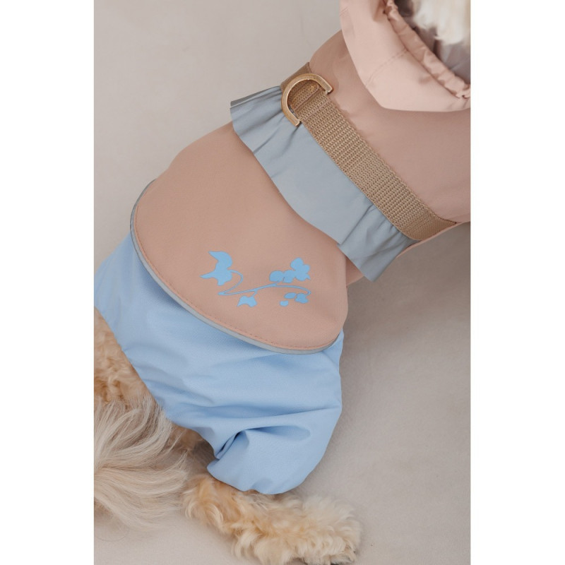Дощовик Pet Fashion Tina для дівчаток розмір L бежевий/блакитний