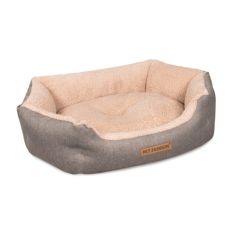 Лежак Pet Fashion Brig для собак, 58х48х20 см кавовий