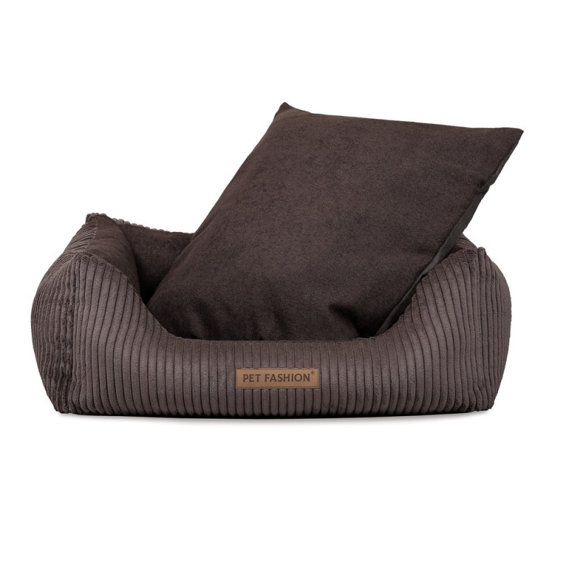 Лежак Pet Fashion DEVID для собак шоколадний 62х50х19
