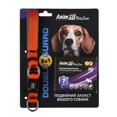 AnimAll АнімАлл ВетЛайн Double Guard комплект нашийник з протипаразитарною стрічкою, 20 мм/320-400 мм, помаранчевий
