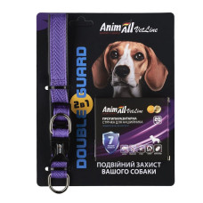 AnimAll АнімАлл ВетЛайн Double Guard комплект нашийник з протипаразитарною стрічкою, 20 мм/320-400 мм, пурпурний