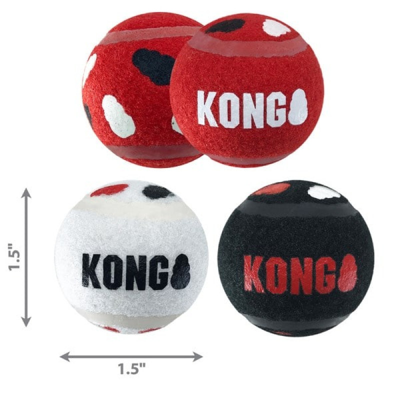 Іграшка для собак KONG Signature Sport Balls спорт м'ячі, 3 шт, XS