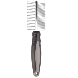 Гребінець Flamingo Comb Double sided Comfort двосторонній для собак, 30/19шт зубів |19х5,2см (517717)