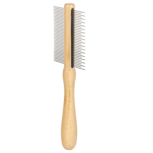 Гребінець Flamingo Comb Double Sided Bamboo двосторонній для шерсті собак та котів, 21х7см (523068)